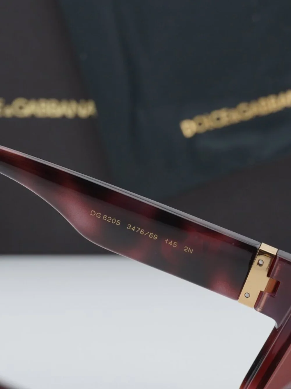 Dolce & Gabbana DG6205 347669 Square Sunglasses - Havana/Dark Violet